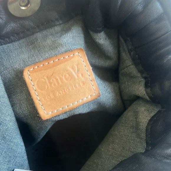 Clare V. Emma black lambskin drawstring crossbody - Picture 9 of 9